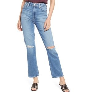 Paige Stella Distressed Straight Leg Jeans